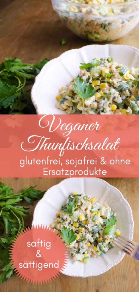 veganer Thunfischsalat mit Kichererbsen ohne Ersatzprodukte