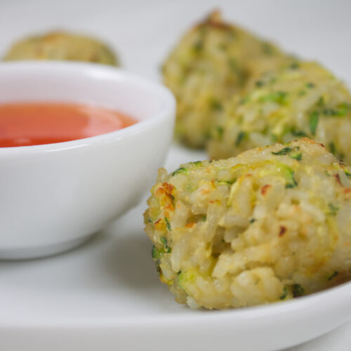 vegane knusprige Reisbällchen